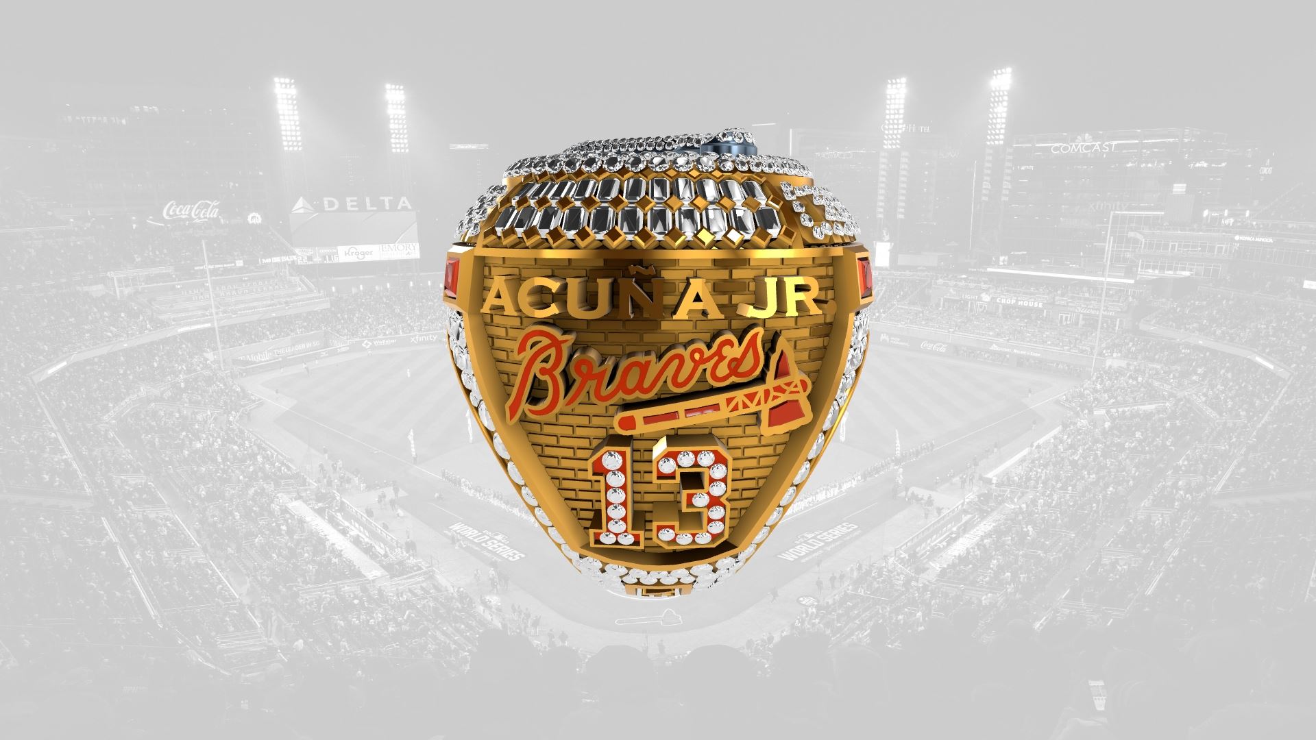 2021 Braves World Series Ring - Ronald Acuña Jr.